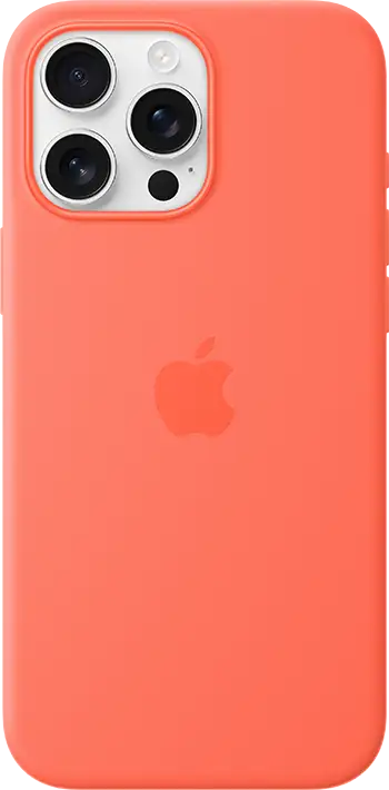 iPhone 16 Pro Max Tangerine Silicone Case with MagSafe Pure Back