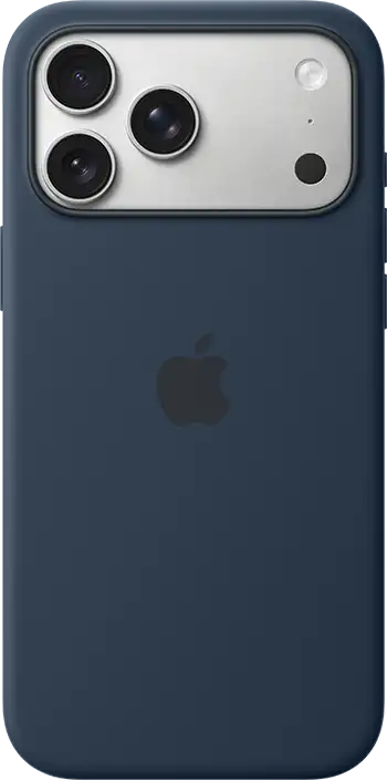 iPhone 17 Pro Max Silver - Midnight - Silicone Case with MagSafe Pure Back