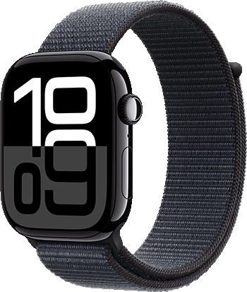 Apple Watch Series 10 Cellular 46mm Jet Black Aluminum Ink Sport Loop 1