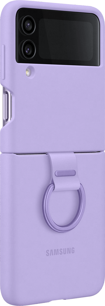Samsung-Galaxy-Z-Flip4-Silicone-Cover-with-Ring-Bora-Purple-4