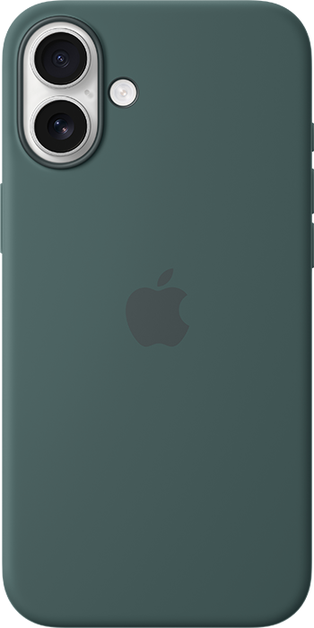 iPhone 16 Plus White Lake Green Silicone Case with MagSafe Pure Back Screen USEN