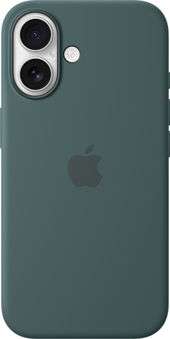 iPhone 16 White Lake Green Silicone Case with MagSafe Pure Back Screen USEN