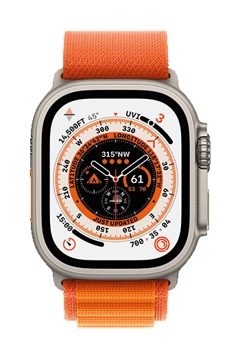 Apple Watch Ultra Cellular 49mm Titanium Orange Alpine Loop 1