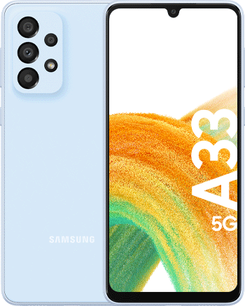 SM-A336 Galaxy-A33-5G Awesome-Blue Front-Back Brand