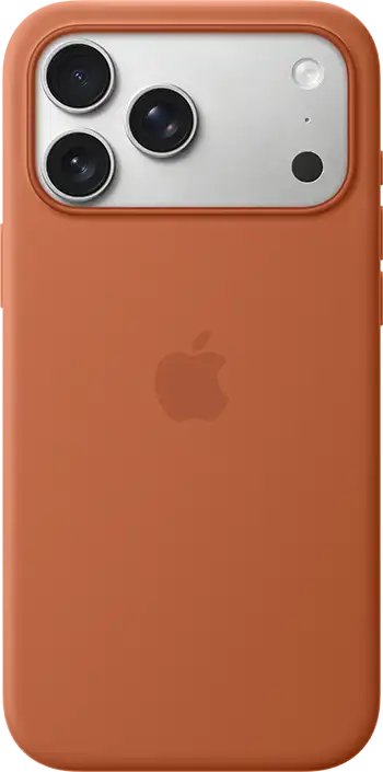 iPhone 17 Pro Max Silver - Terra Cotta - Silicone Case with MagSafe Pure Back