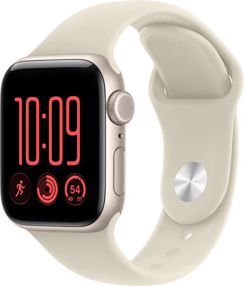 Apple Watch SE3 - Cellular 40mm - Starlight Aluminum Sand Sport Band 34fr