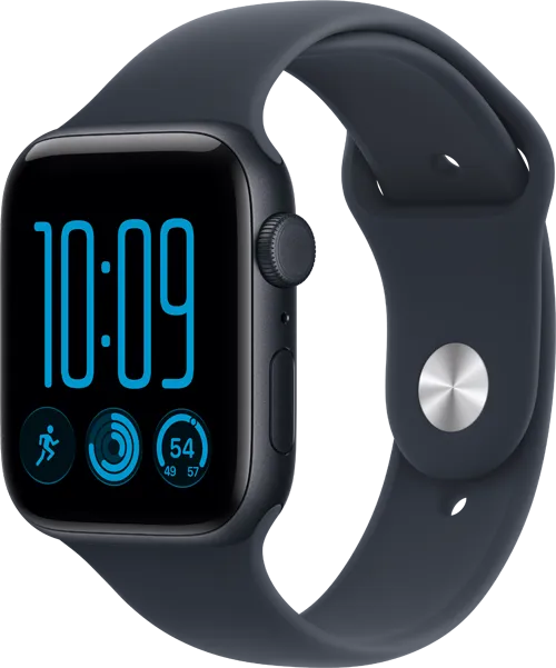 Apple Watch SE3 - Cellular 44mm - Midnight Aluminum Navy Blue Sport Band 34fr