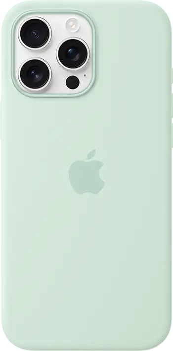 iPhone 16 Pro Max Aquamarine Silicone Case with MagSafe Pure Back