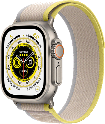 Apple Watch Ultra LTE 49mm Titanium Beige Yellow Trail Loop 1