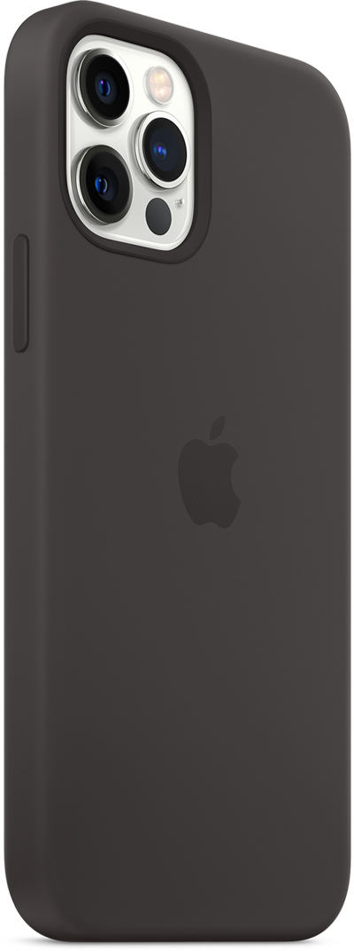 iPhone 12 Pro Silver Black MagSafe Silicone Case 34BR Screen USEN