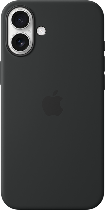 iPhone 16 Plus White Black Silicone Case with MagSafe Pure Back Screen USEN