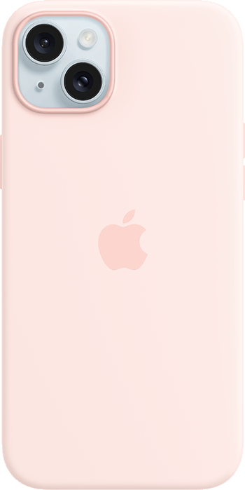 iPhone 15 Plus Light Pink Silicone Case with MagSafe 1