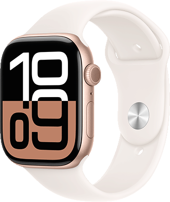Apple Watch Series 10 Cellular 46mm Rose Gold Aluminum Light Blush Sport Band 1