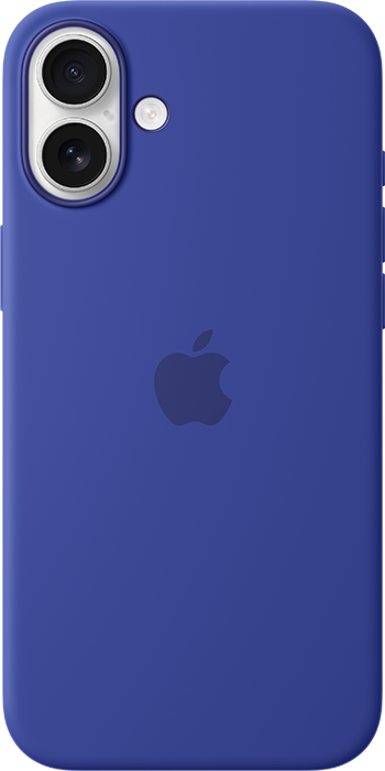 iPhone 16 Plus White Ultramarine Silicone Case with MagSafe Pure Back Screen USEN