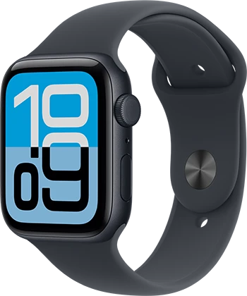 Apple Watch SE 3 Cellular - 44mm Midnight Aluminum Midnight Sport Band 34FR Screen