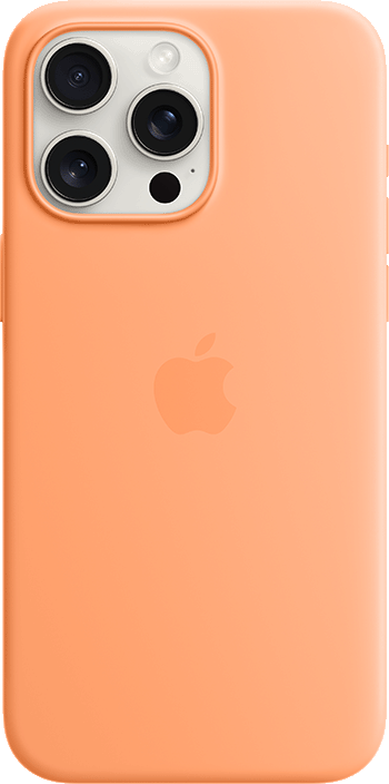 iPhone 15 Pro Max Orange Sorbet Silicone Case with MagSafe 1