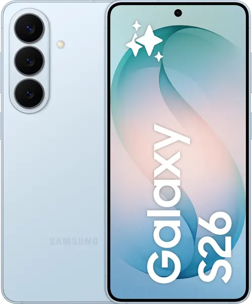 Galaxy S26 Front Skyblue Galaxy S26 Front Skyblue