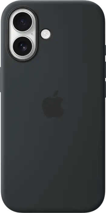 iPhone 17 - Black - Silicone Case with MagSafe - Pure Back