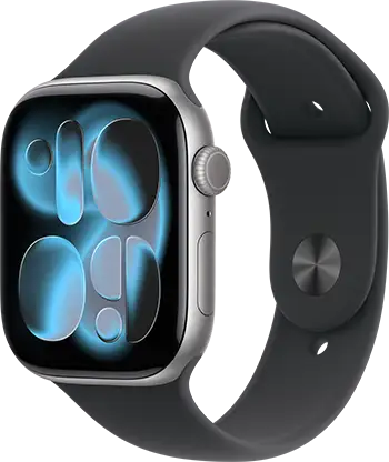 Apple Watch Series 11 46mm Space Gray Aluminum Black Sport Band 34FR