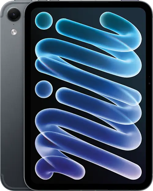 iPad Mini A20 Pro Cellular Midnight 2-Up Screen