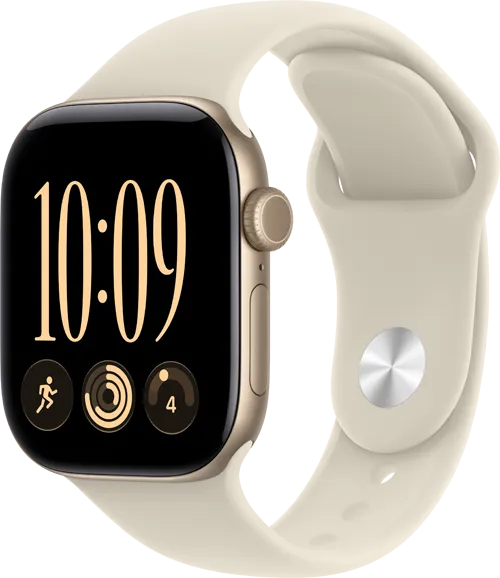 Apple Watch Series 12 - 42mm - Light Gold Aluminum Sand Sport Band 34fr Apple Watch Series 12 - 42mm - Light Gold Aluminum Sand Sport Band 34fr
