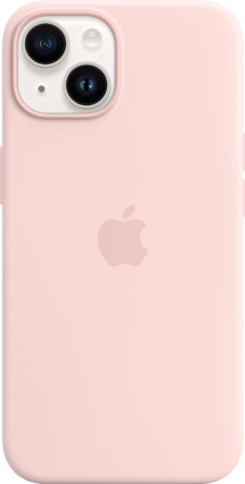 iPhone 14 Starlight Chalk Pink Silicone Case with MagSafe Pure Back Screen 1