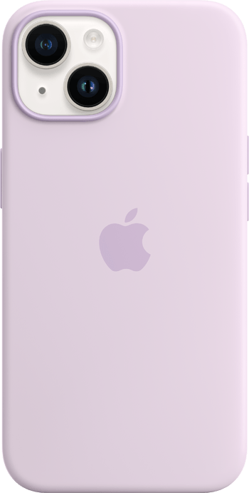 iPhone 14 Starlight Lilac Silicone Case with MagSafe Pure Back Screen 1