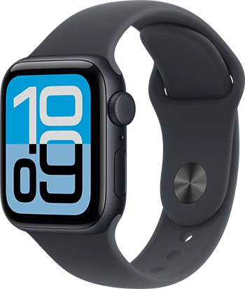 Apple Watch SE 3 Cellular - 40mm Midnight Aluminum Midnight Sport Band 34FR Screen