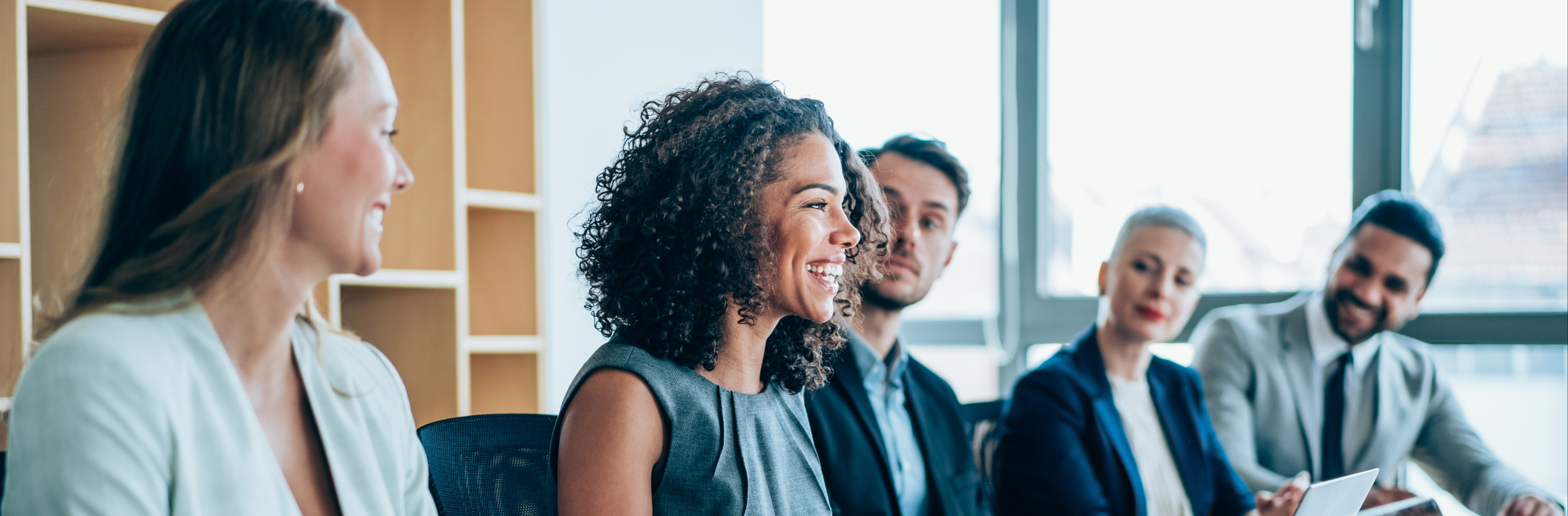 Woman leading discussion in a meeting