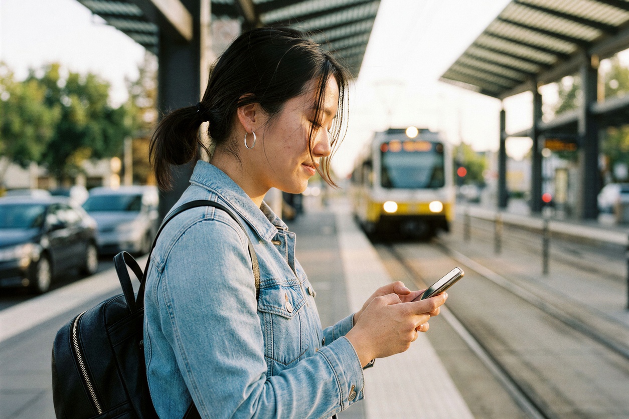 Using a direct debit to fund her international money transfer