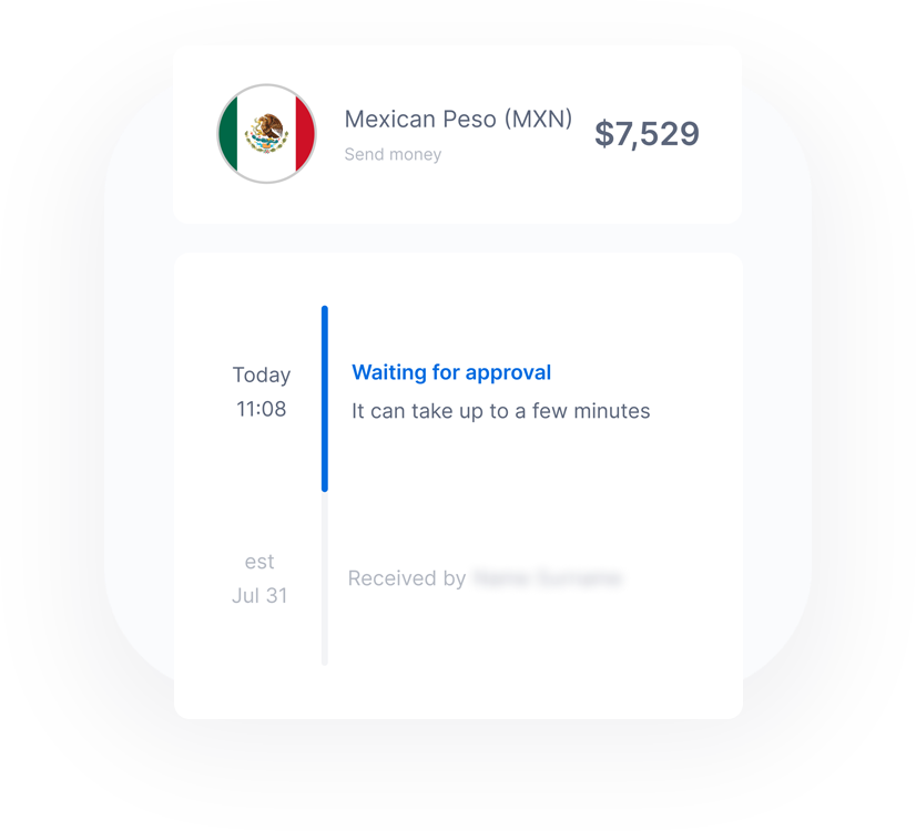 How long will it take to send money to Mexico? 