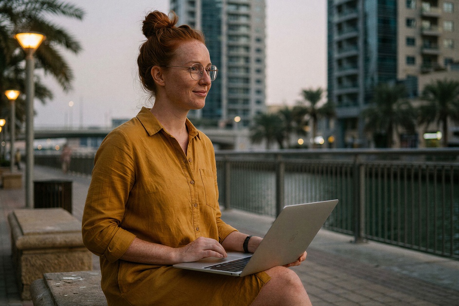 Freelancer working