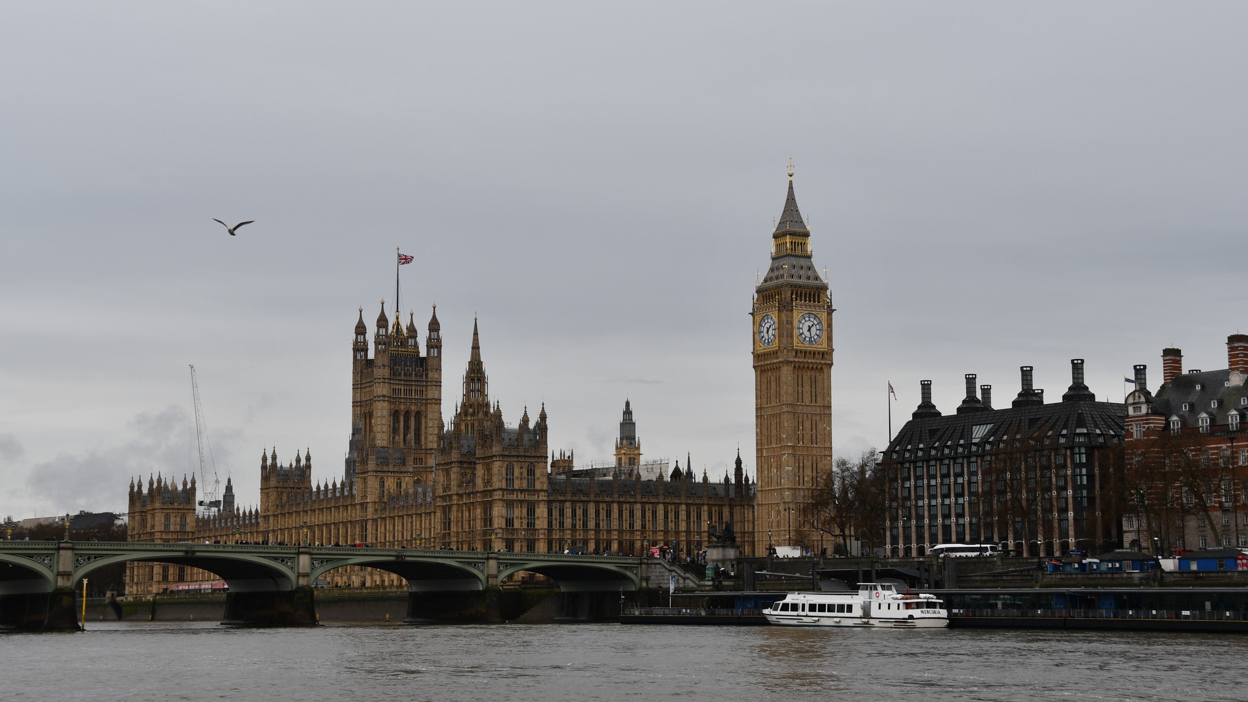 Big Ben in London with motion blur