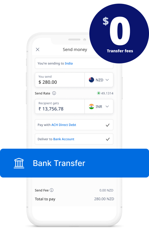 $0 money transfer to New Zealand 