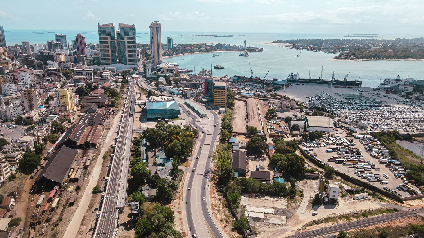 Aerial view of Dar es Salaam