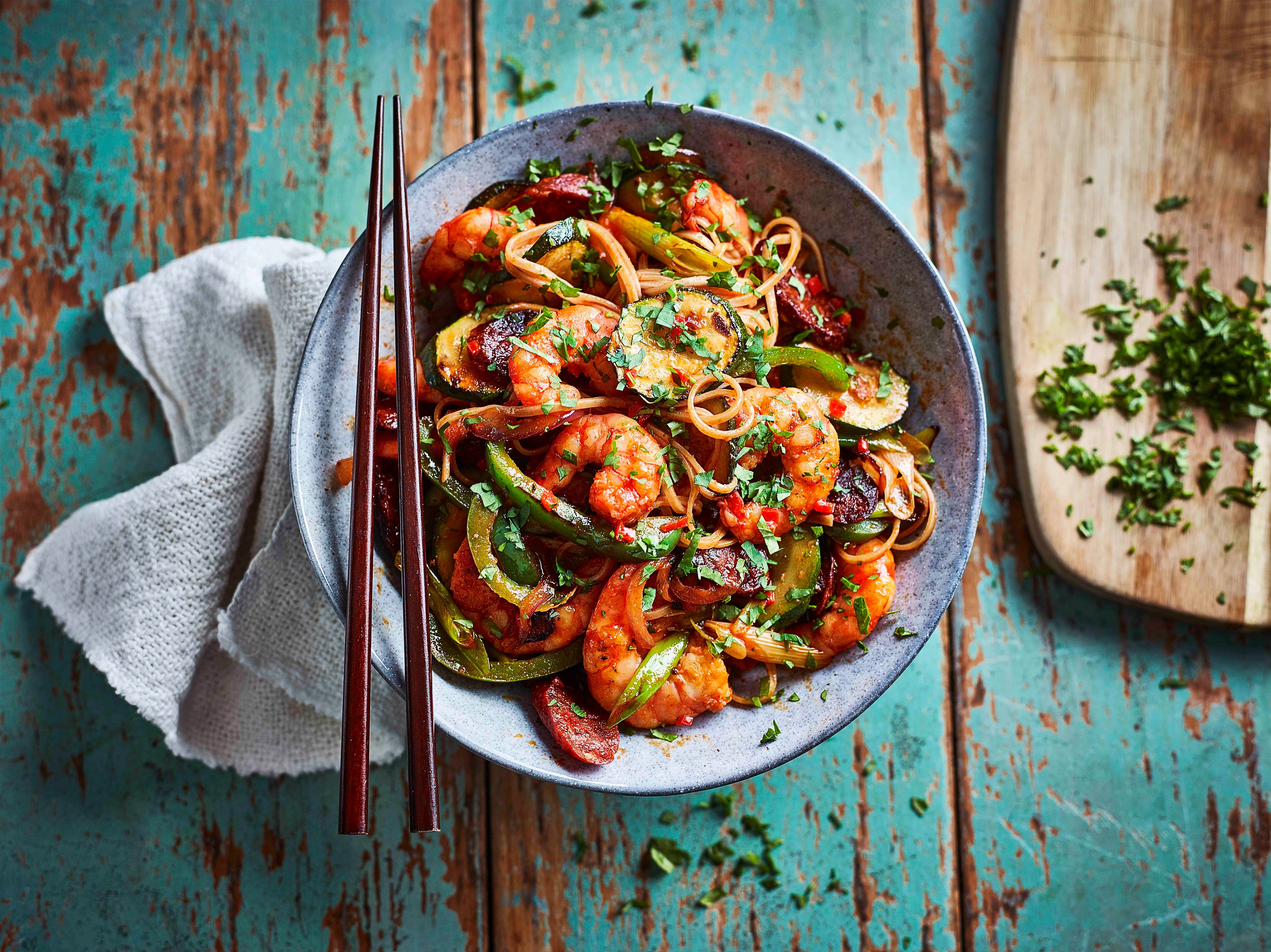 Prawn and Chorizo Stir Fry / The Body Coach