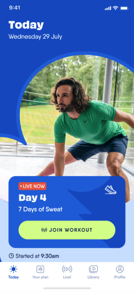 Exclusive LIVE workouts every week