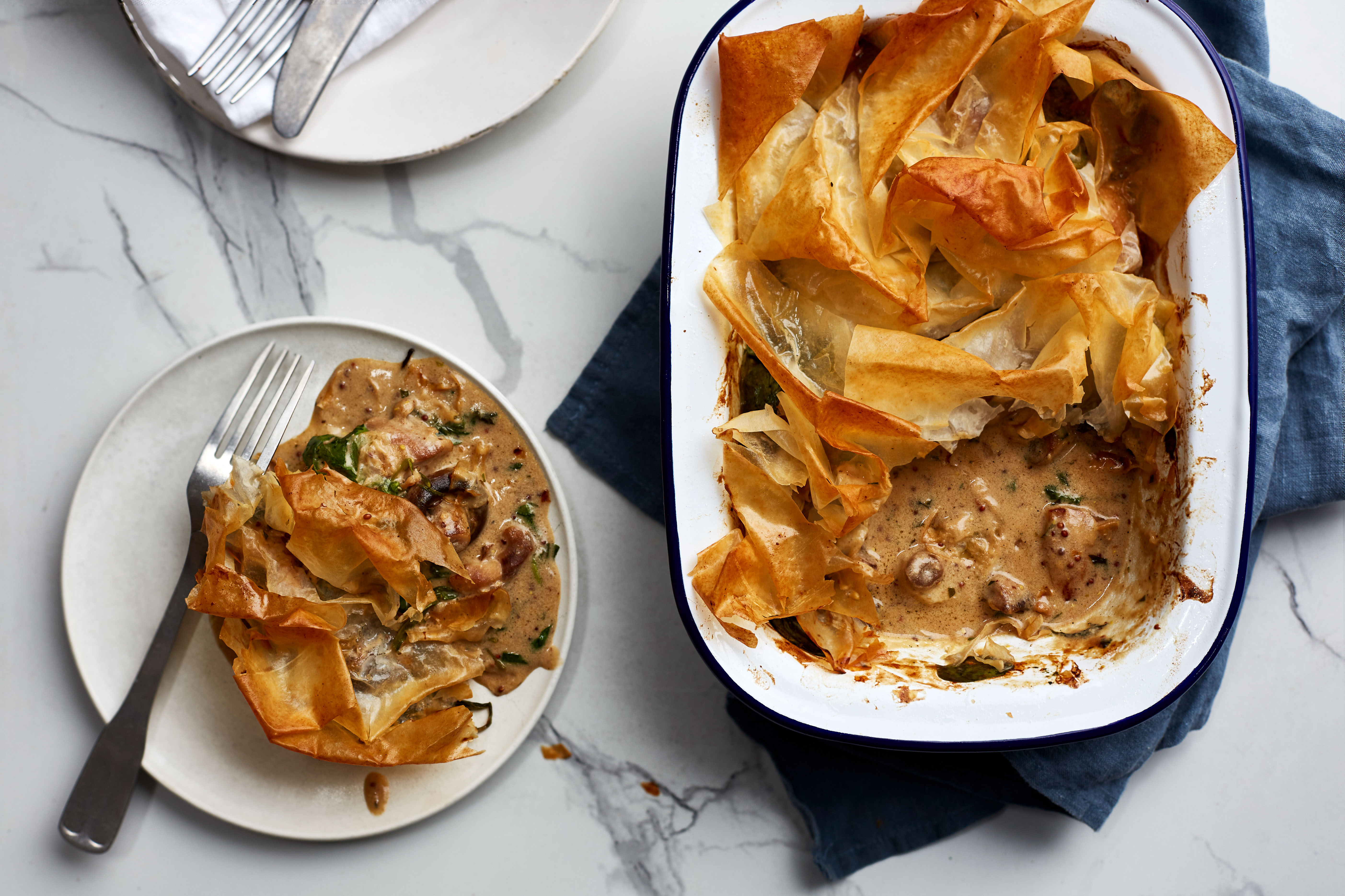 Chix and Mushroom Pie