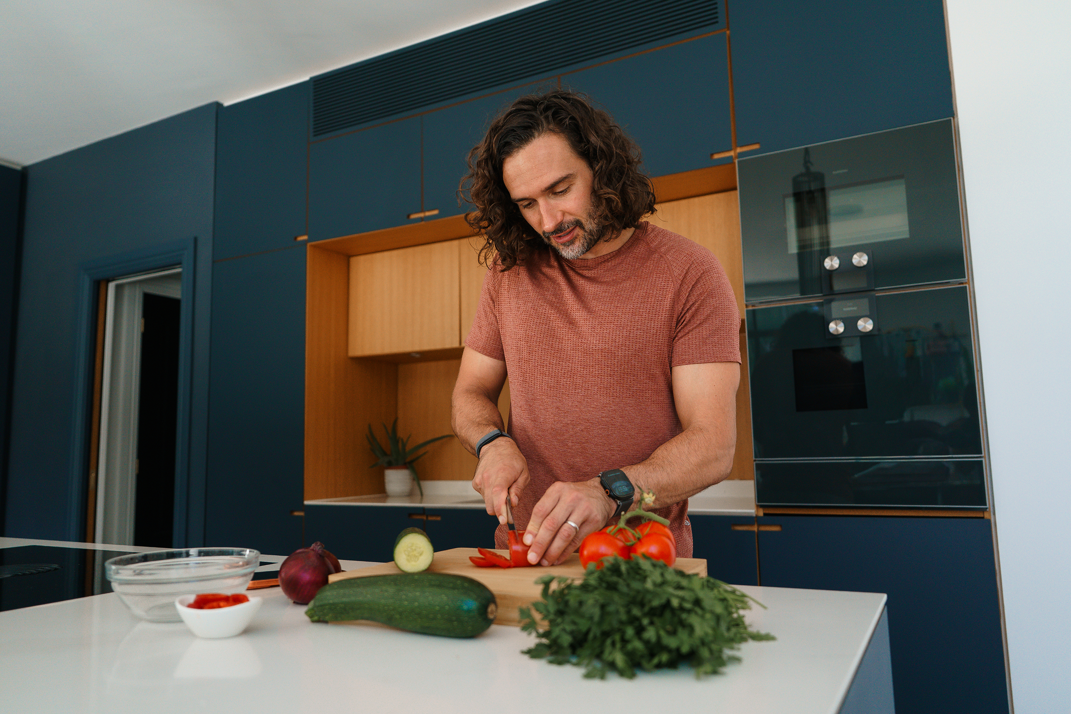 Joe Chopping Cooking