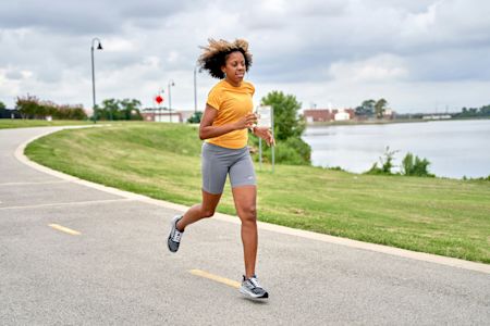 woman running strength training for running