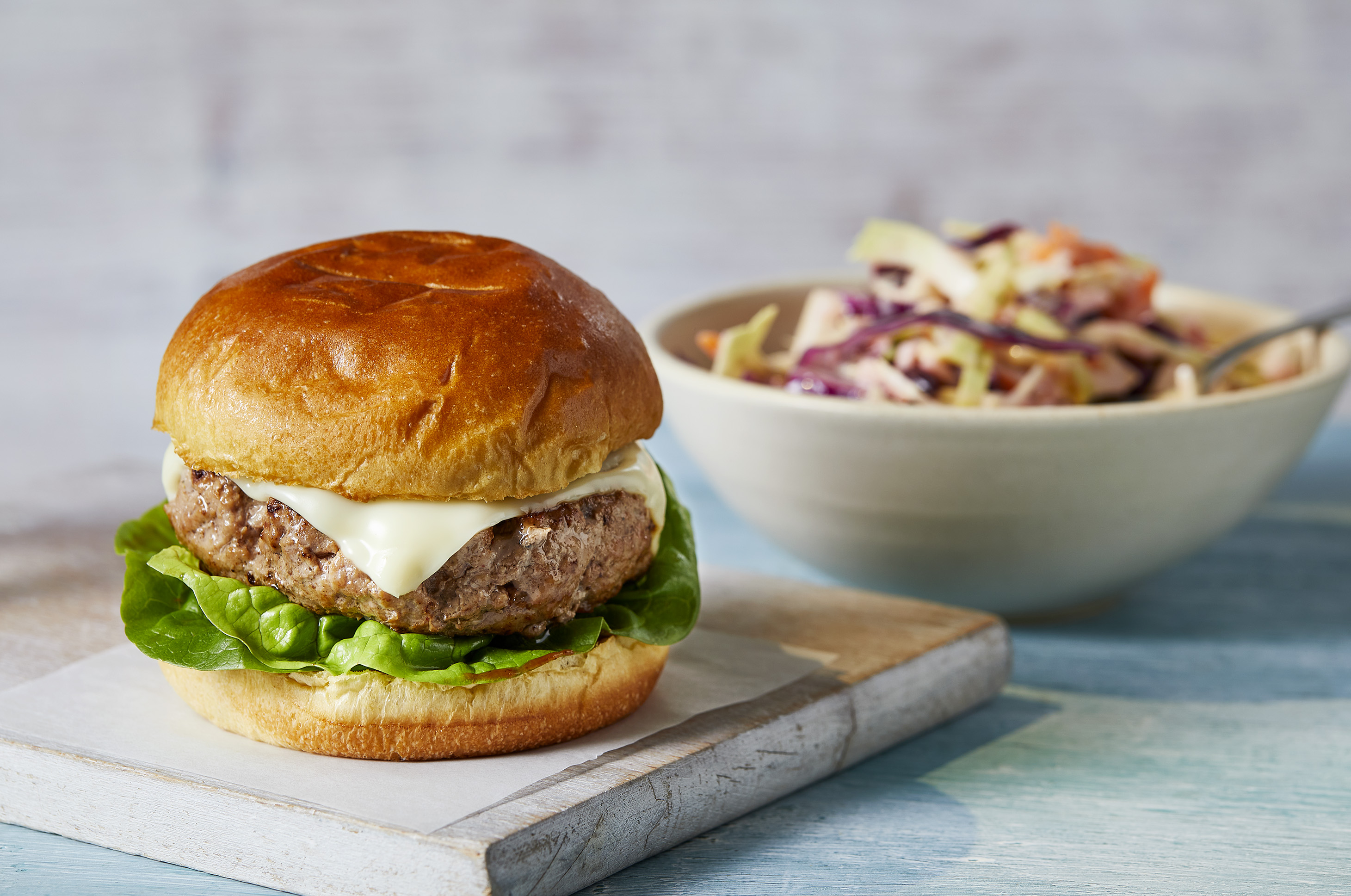 BBQ Pork Burger with Slaw