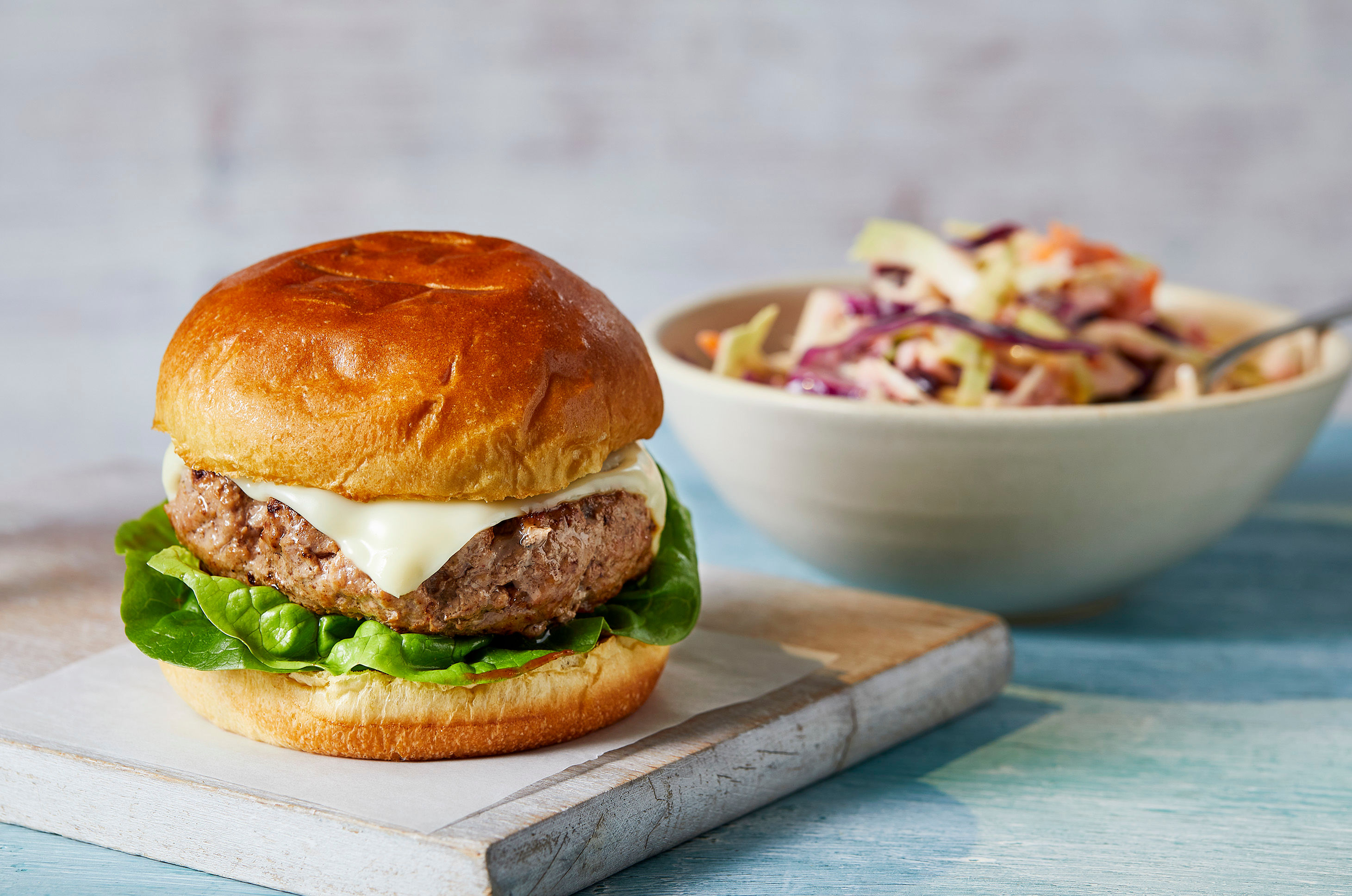 BBQ Pork Burger with Slaw