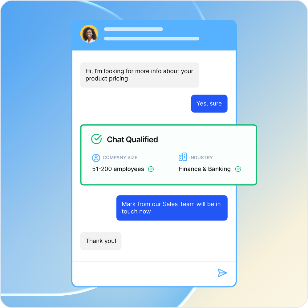 Personalize chat on site