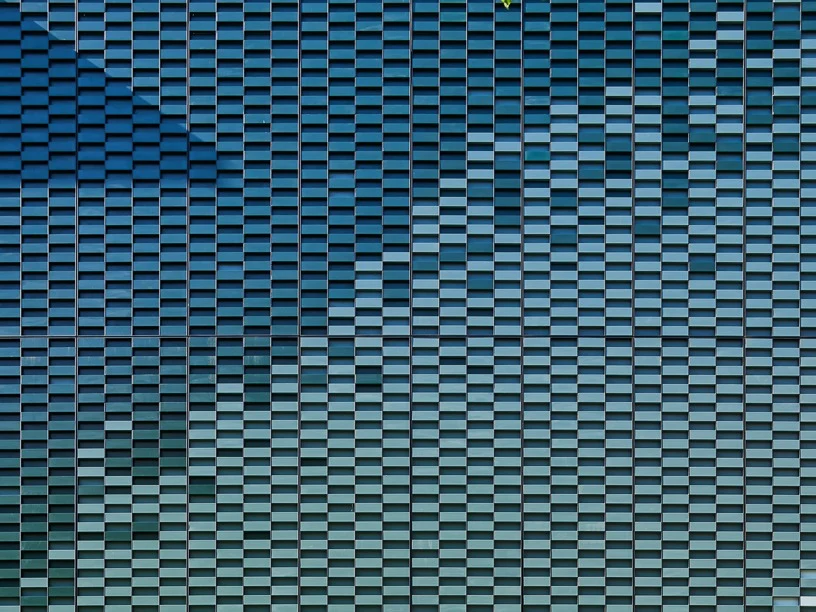 shades of blue on small louvres