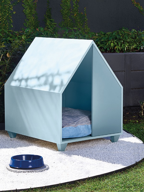 Blue dog kennel