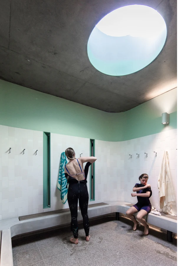 North Bondi amenities change rooms. Image Credit: Peter Bennetts