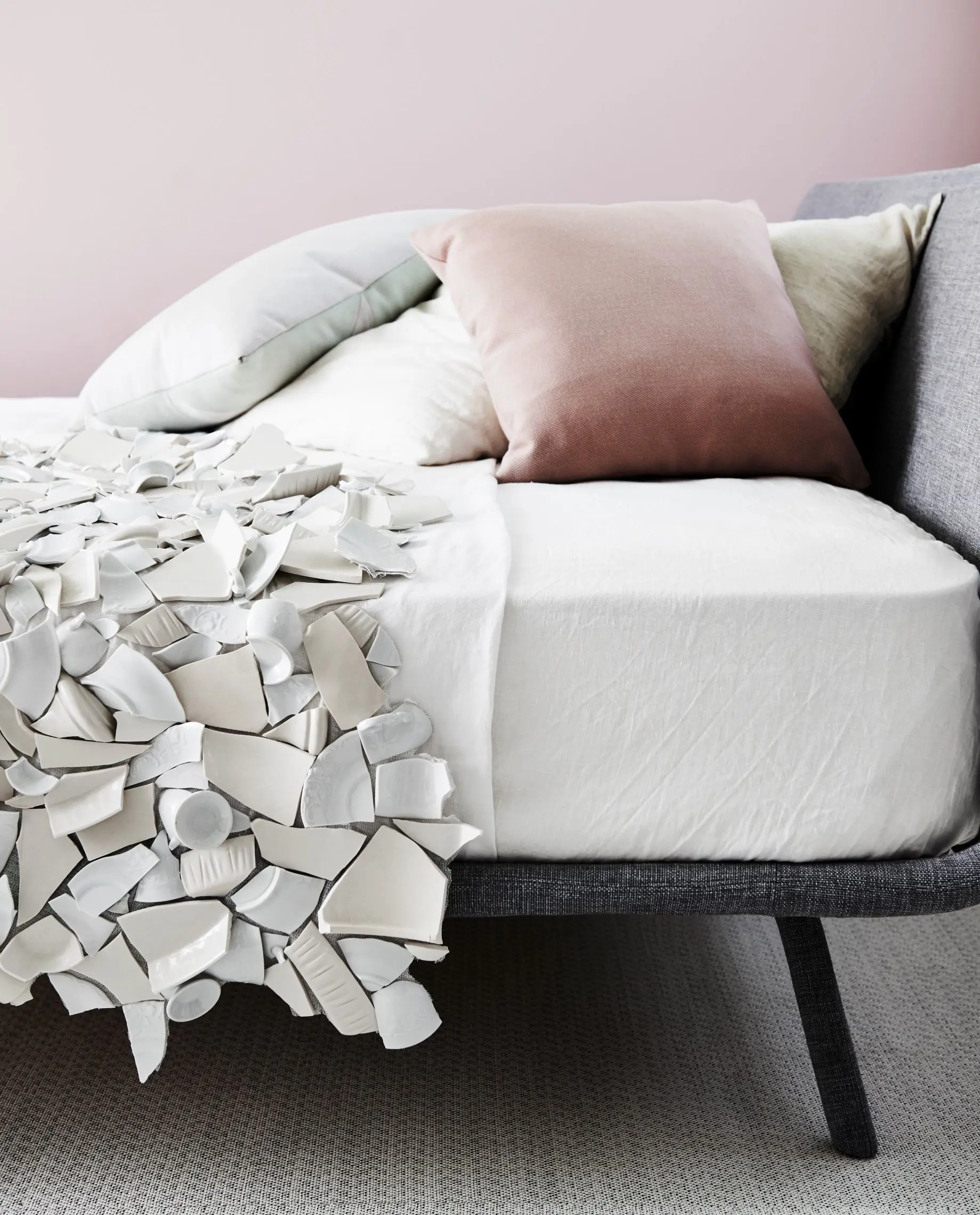 Dulux Colour Forecast 2016 - bed and velvet cushions