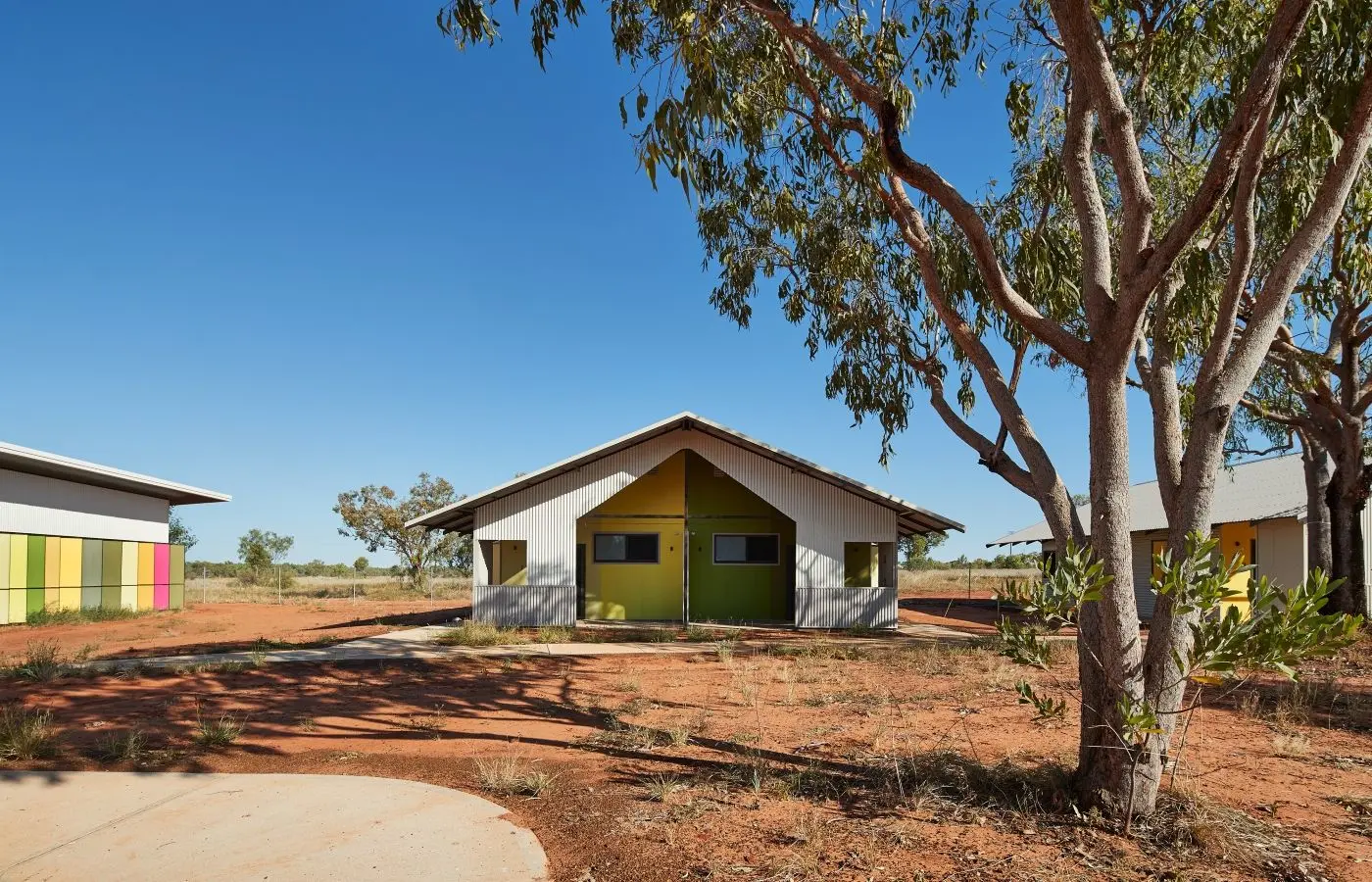 Colourful buildings, Fitzroy Crossing, outback Australia