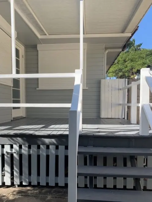 White and grey patio