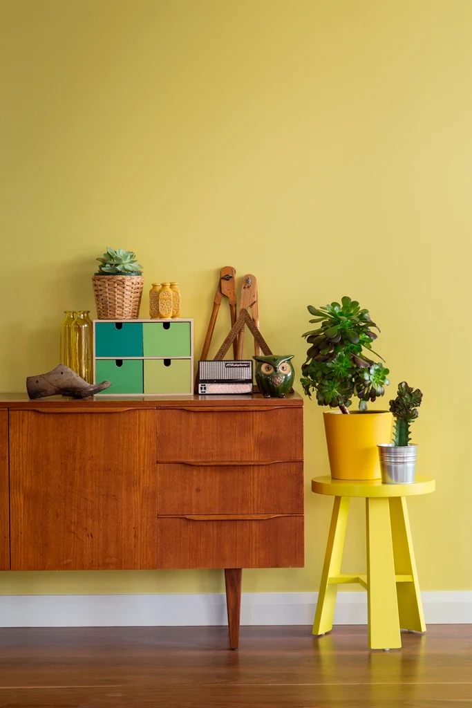 Timber console in yellow room: Colour Forecast 2013 - Seek palette